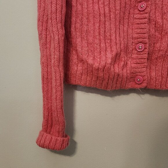 Mini Boden pink cardigan sz 9-10 long sleeve soft fuzzy - Picture 3 of 8